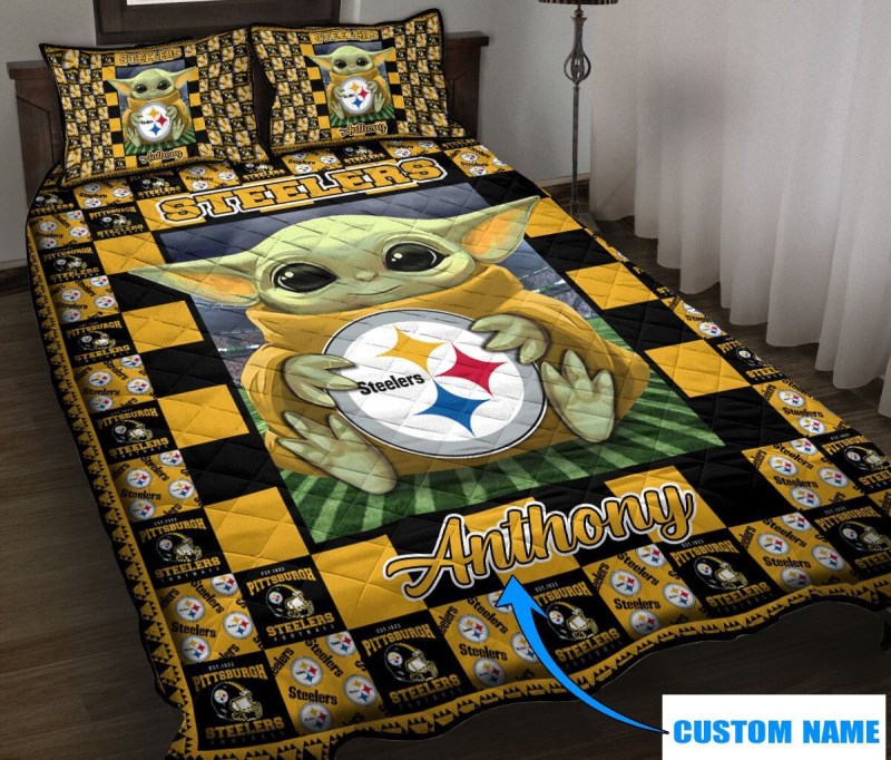 Pittsburgh Steelers Personalized Quilt Set