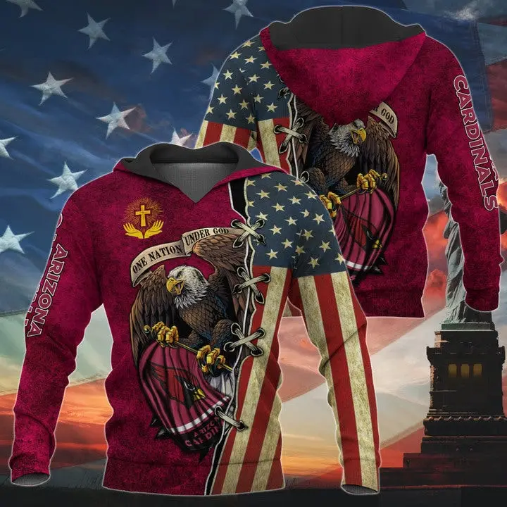 One Nation Under God Arizona Cardinals Hoodie