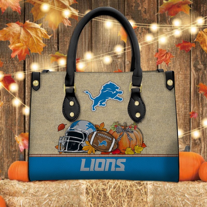 Detroit Lions Fan Gear Leather Hand Bag