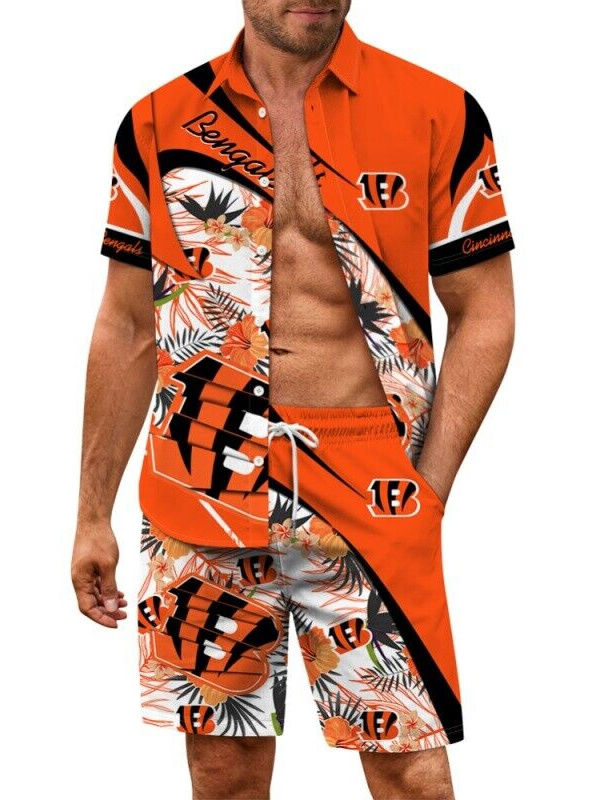 Cincinnati Bengals Combo Hawaiian Shirt and Shorts