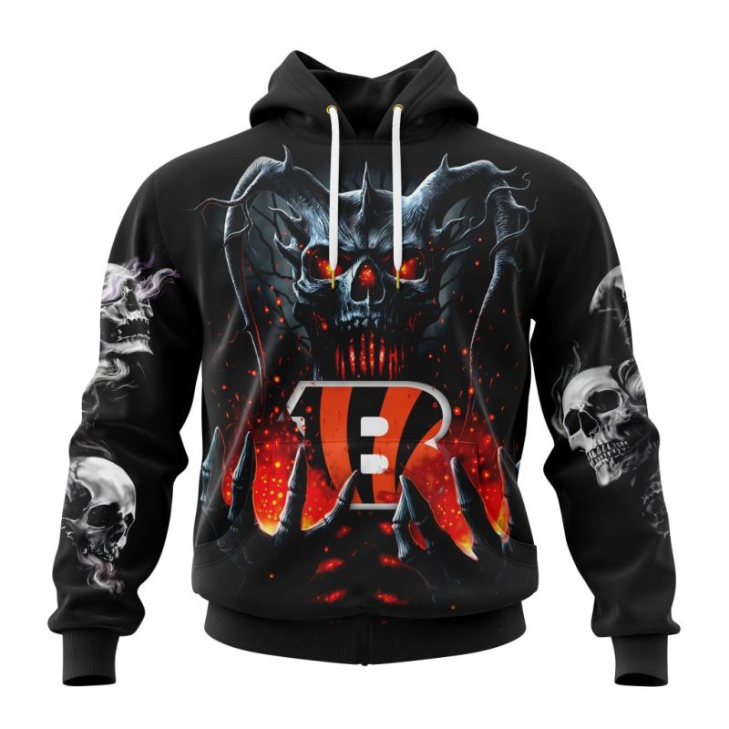 Cincinnati Bengals Hoodie - Skull Design