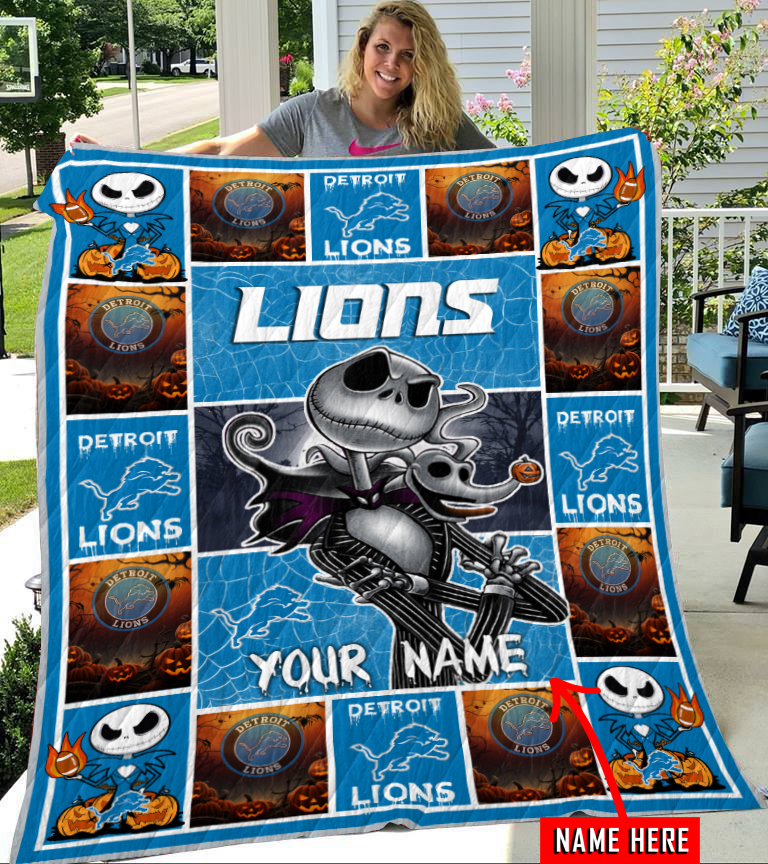Detroit Lions Personalized Premium Quilt