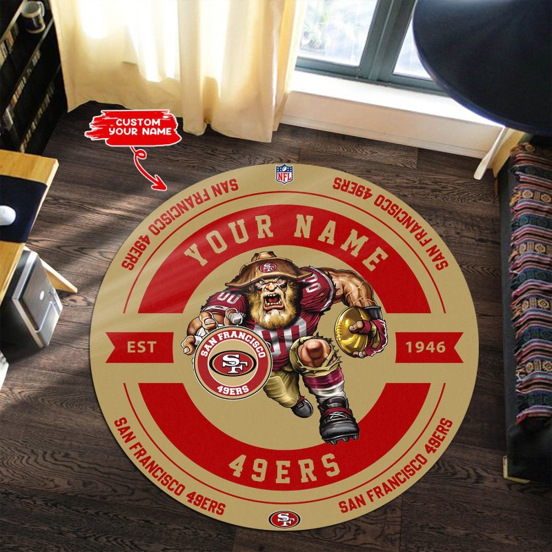 San Francisco 49ers Round Rug Design