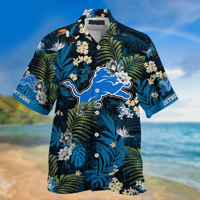 Detroit Lions Summer Hawaiian Shirt