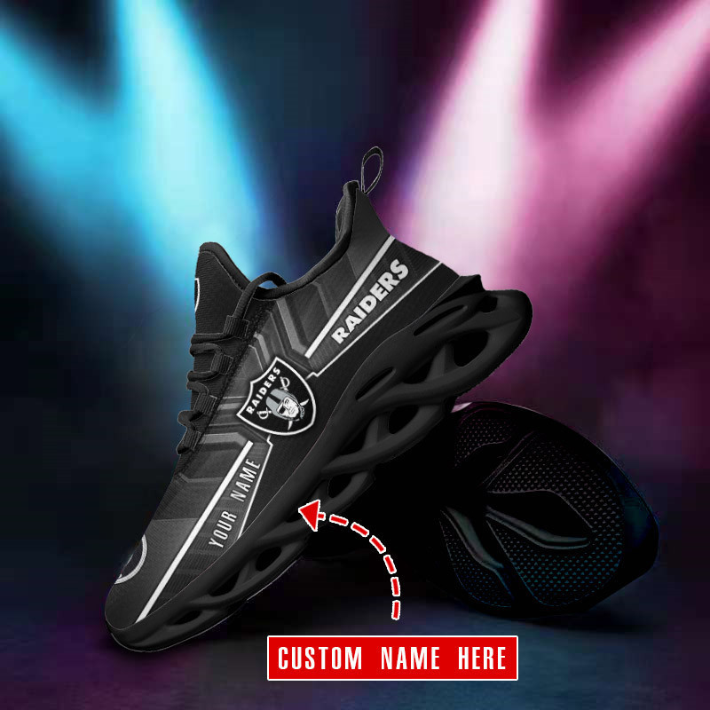 Las Vegas Raiders Personalized Yezy Running Sneakers