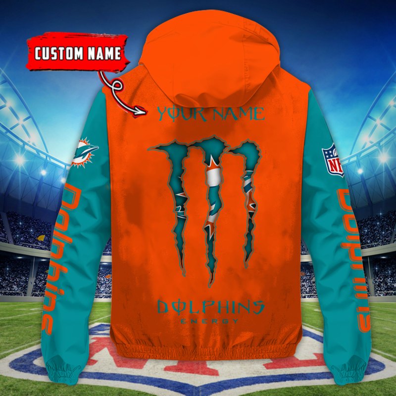 Miami Dolphins Outdoor Jacket Back View