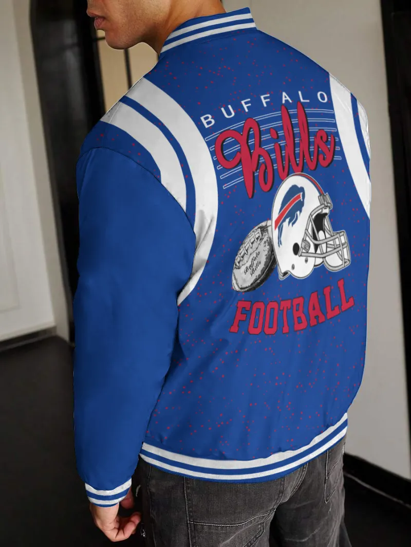 Buffalo Bills NFL Varsity Jacket Side View