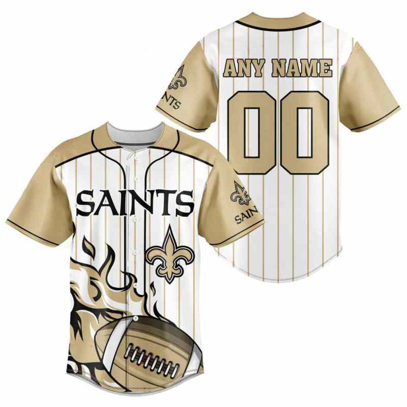 New Orleans Saints Personalized Baseball Jersey