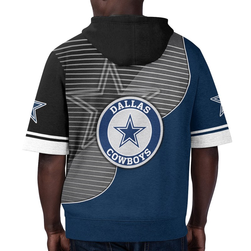 Dallas Cowboys Short Sleeve Hoodie Back View