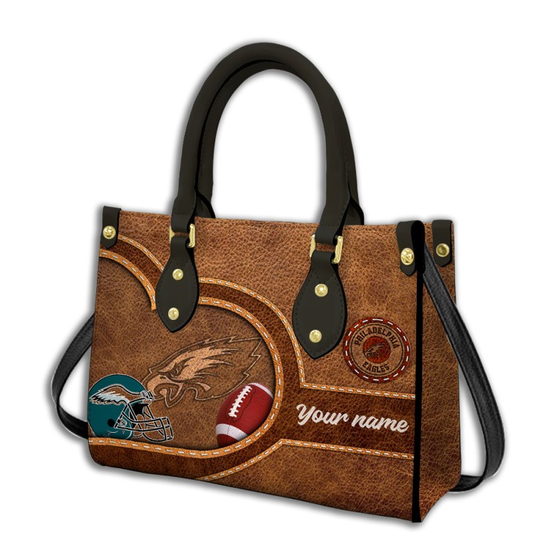 Philadelphia Eagles Personalized Leather Hand Bag Image 1
