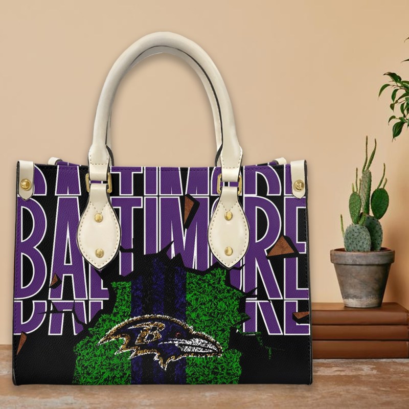 Baltimore Ravens Leather Hand Bag