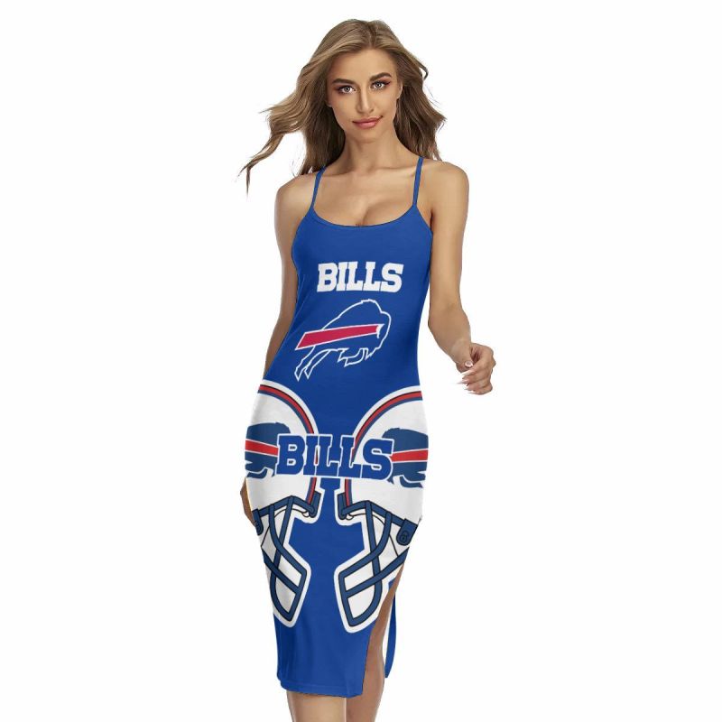 Buffalo Bills Women's Back Cross Cami Dress - Side View