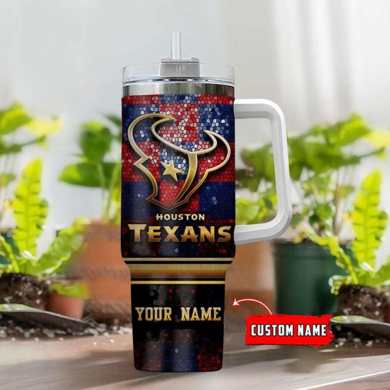 Houston Texans Personalized NFL Glitter 40oz Stanley Tumbler Gift for Fans - Alternative View