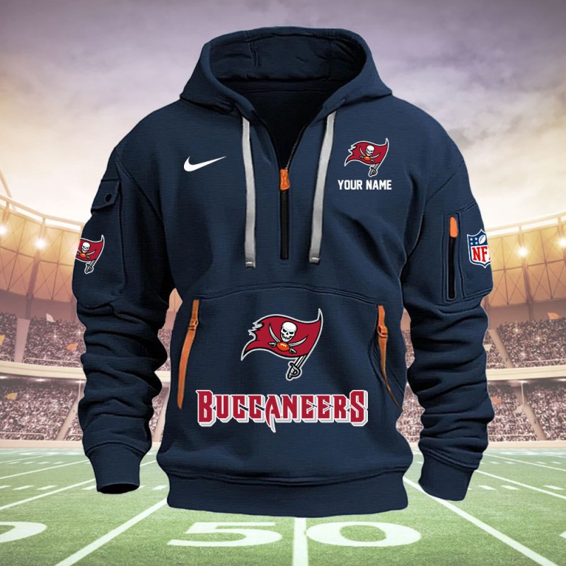 Tampa Bay Buccaneers Quarter Zip Hoodie 2