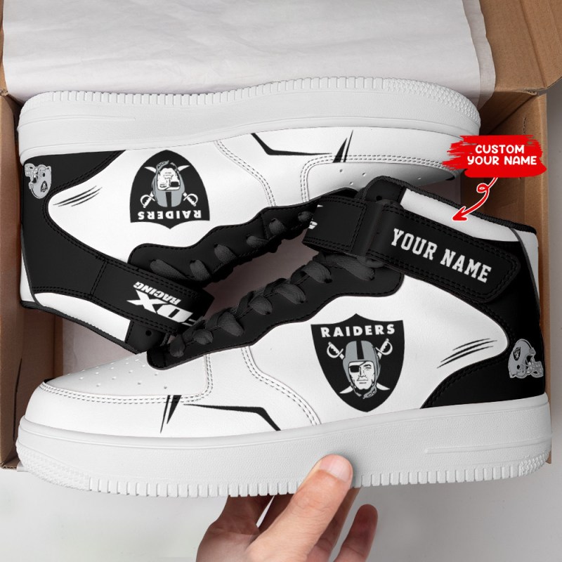 Las Vegas Raiders Personalized High AF1 Sneakers
