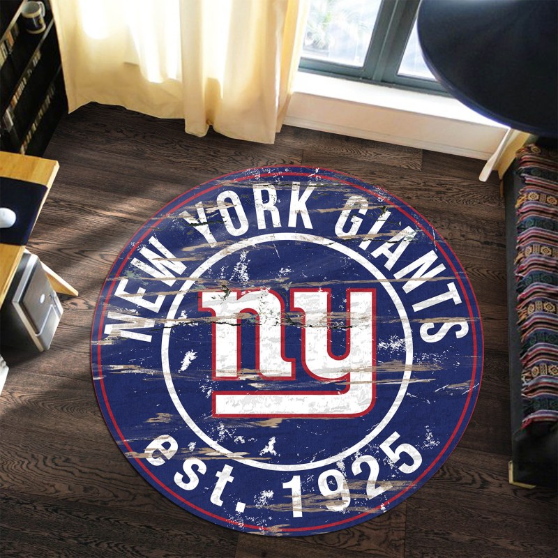 New York Giants Round Rug Design