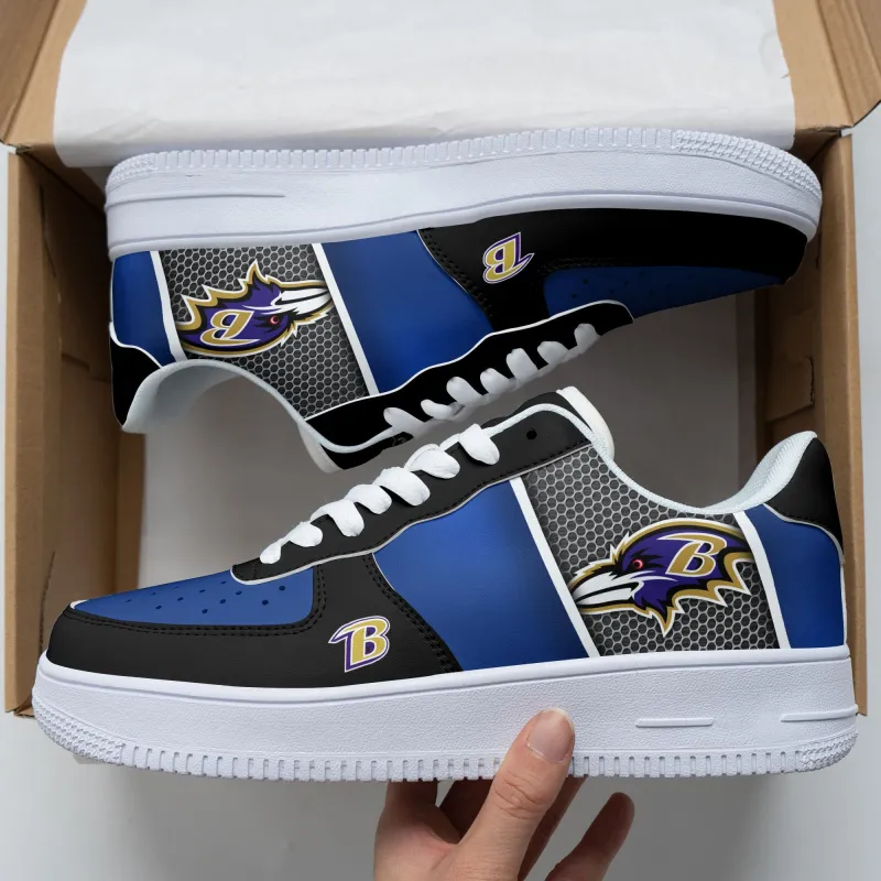 Baltimore Ravens AF1 Shoes Side View