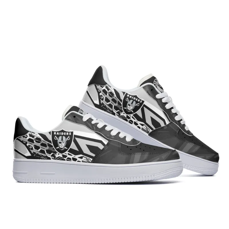 Las Vegas Raiders AF1 Shoes 339 Side View