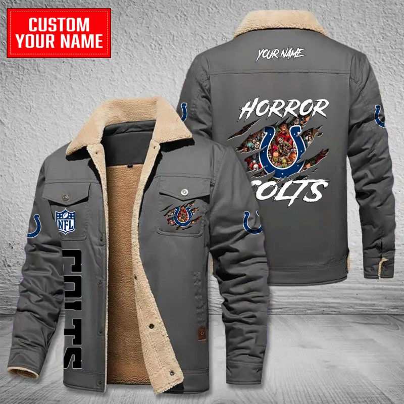 Indianapolis Colts Jacket Gray
