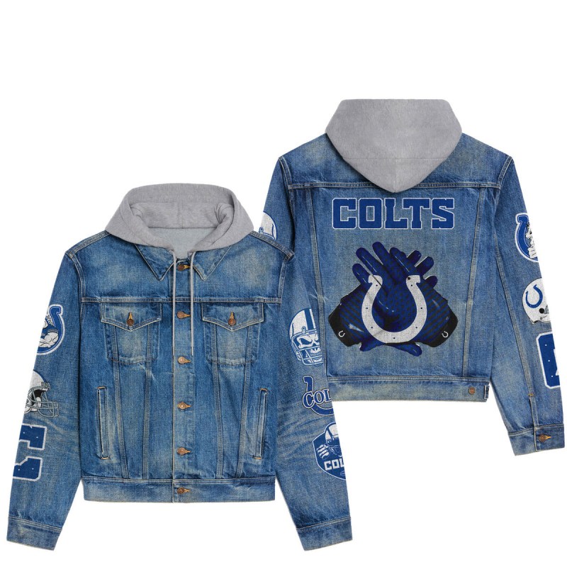 Indianapolis Colts Hooded Denim Jacket
