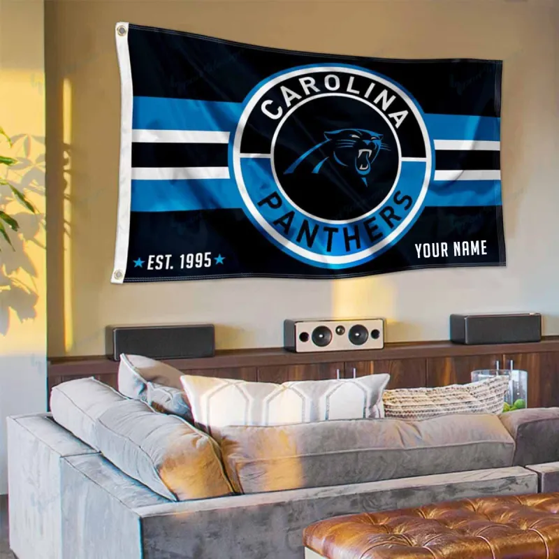 Carolina Panthers Personalized Flag 171 Alternate View