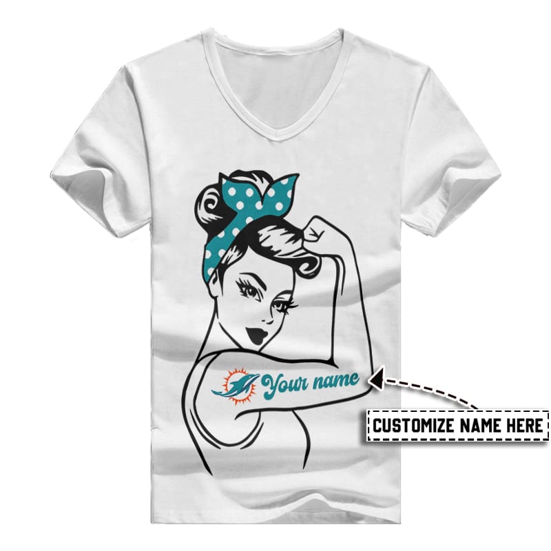 Miami Dolphins V-neck T-shirt