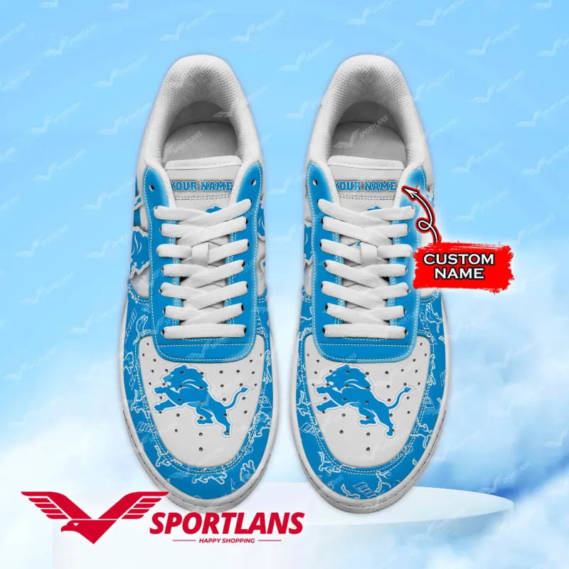 Detroit Lions NFL Personalized Air Force 1 Shoes