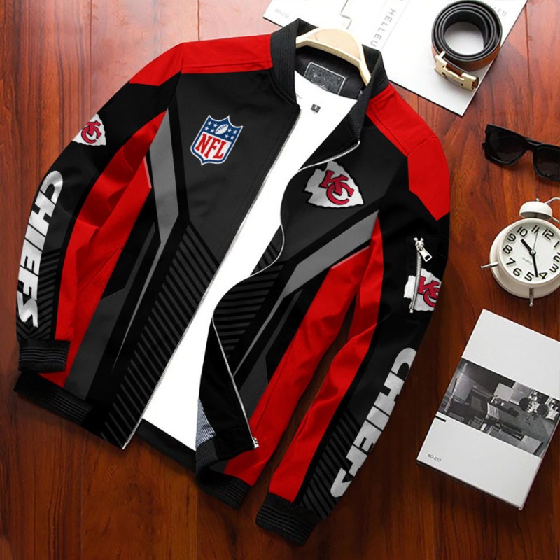 Kansas City Chiefs Bomber Jacket Side View