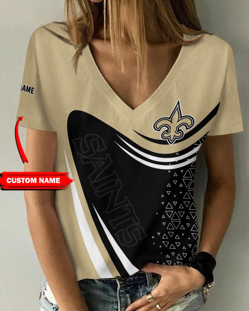 New Orleans Saints V-neck T-shirt