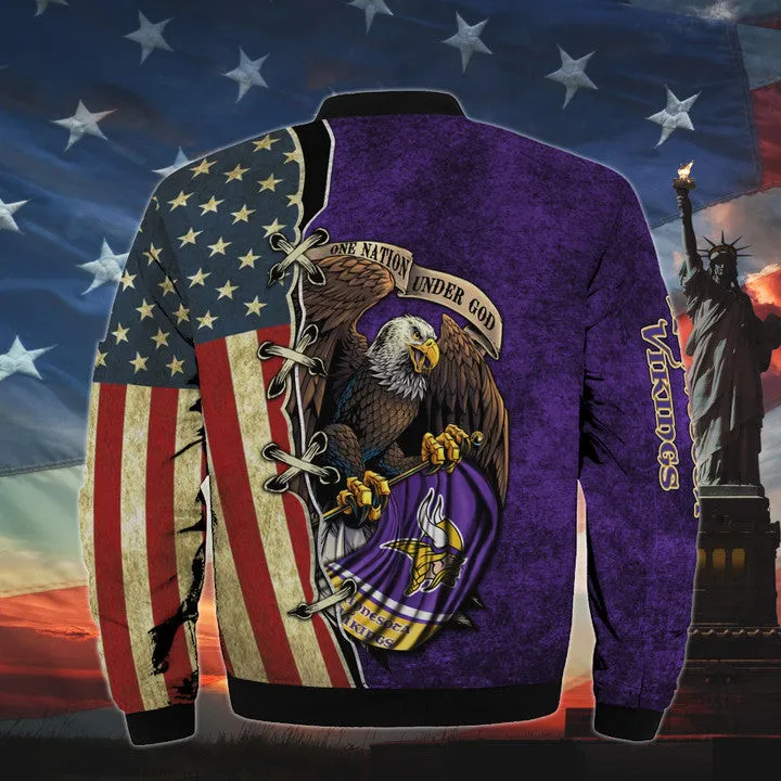 Stylish Minnesota Vikings Bomber Jacket