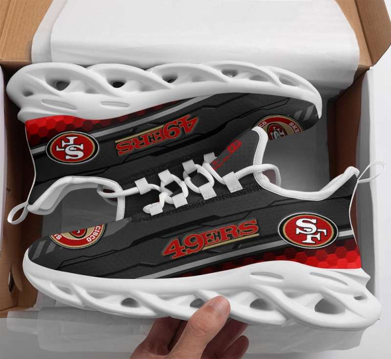 San Francisco 49ers Yezy Running Sneakers Side View