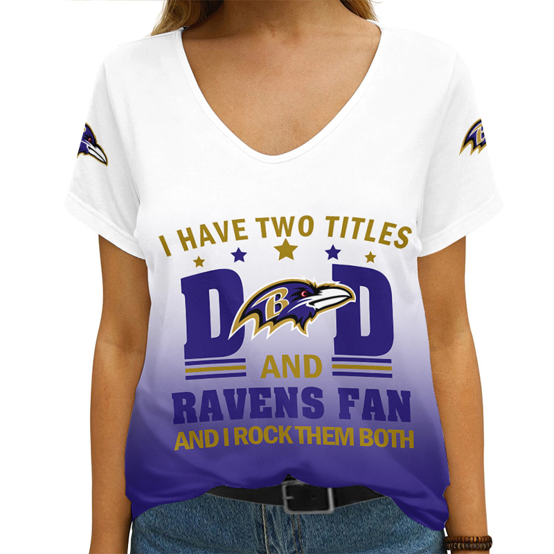 Baltimore Ravens V-neck T-shirt design