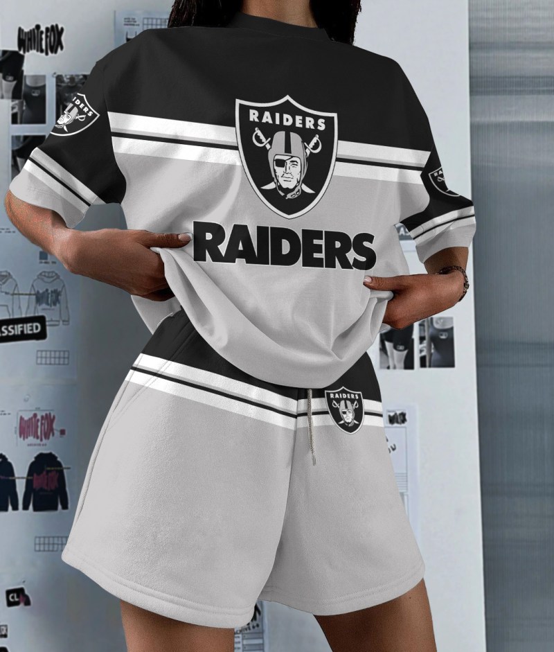 Las Vegas Raiders Top and Shorts Suit