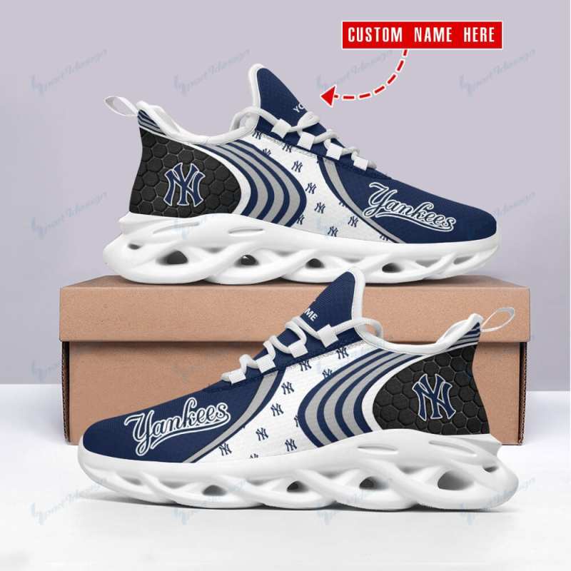 New York Yankees Personalized Yezy Running Sneakers - Image 4