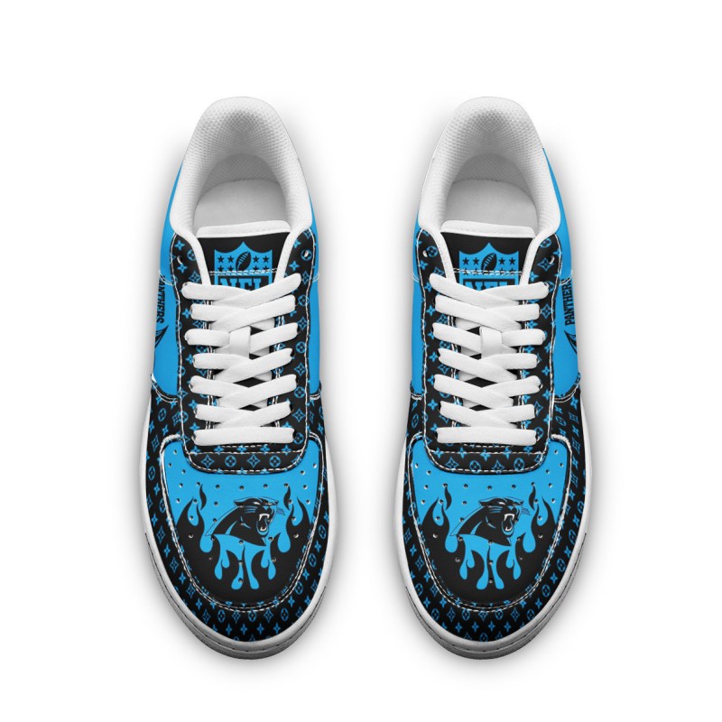 Side View of Carolina Panthers AF1 Shoes