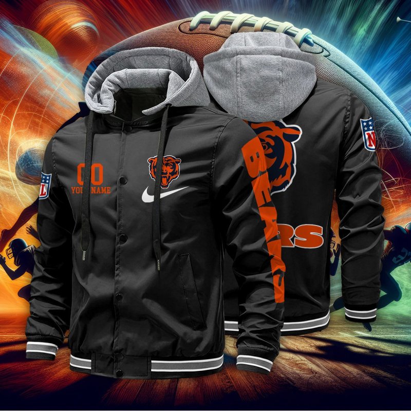 Chicago Bears Jacket with Detachable Hood