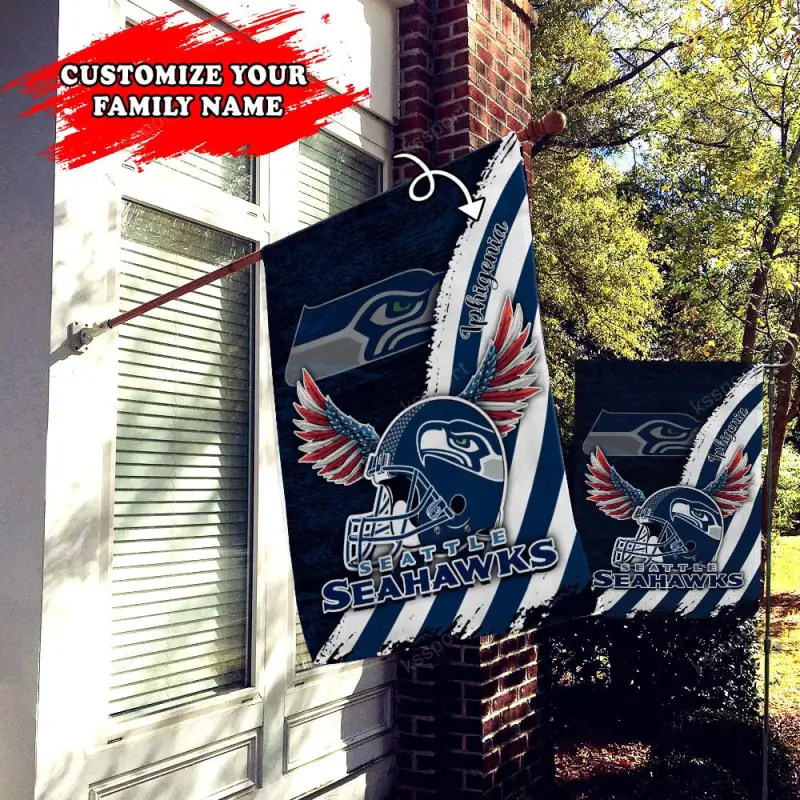 Seattle Seahawks Personalized Flag