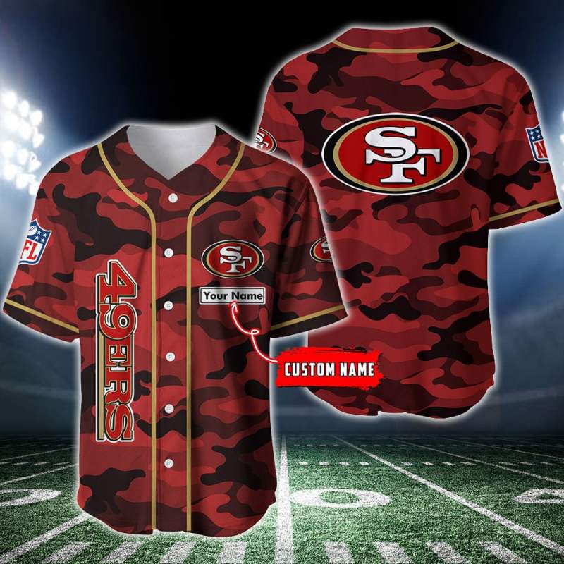 San Francisco 49ers Personalized Baseball Jersey