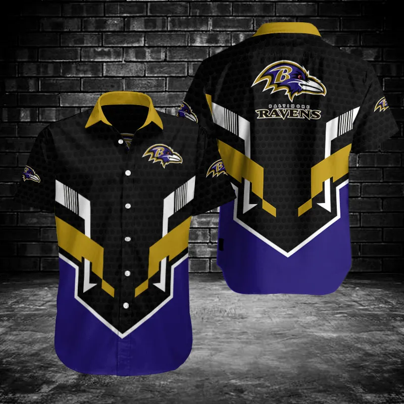 Sizing Chart for Baltimore Ravens Button Shirt