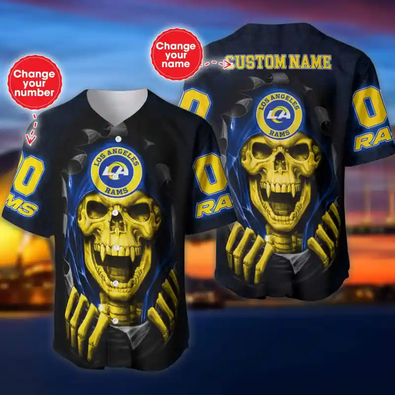 Los Angeles Rams Personalized Baseball Jersey