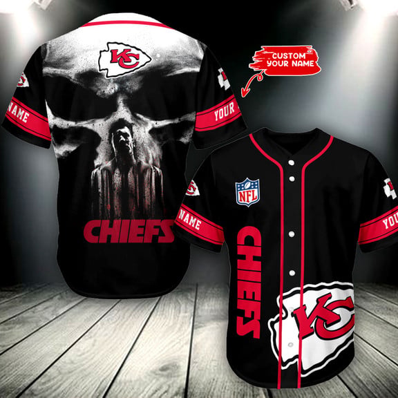 Kansas City Chiefs Personalized Baseball Jersey