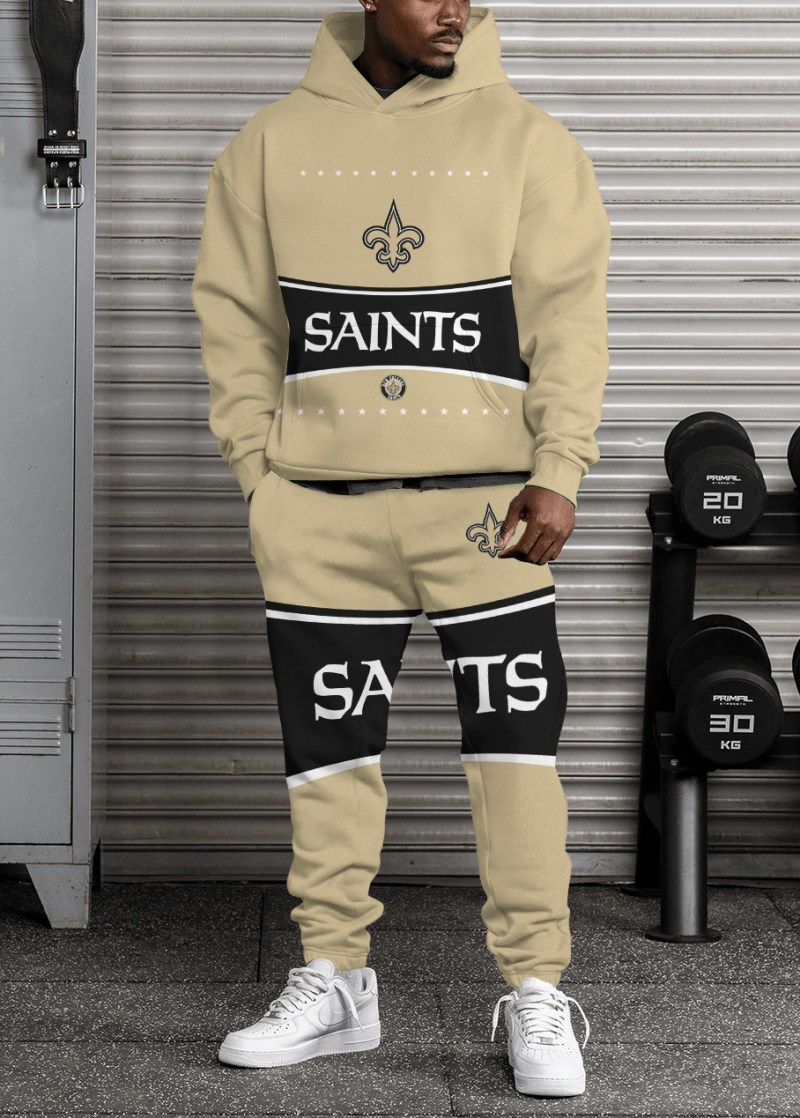 New Orleans Saints Combo Pullover Hoodie And Sweatpants