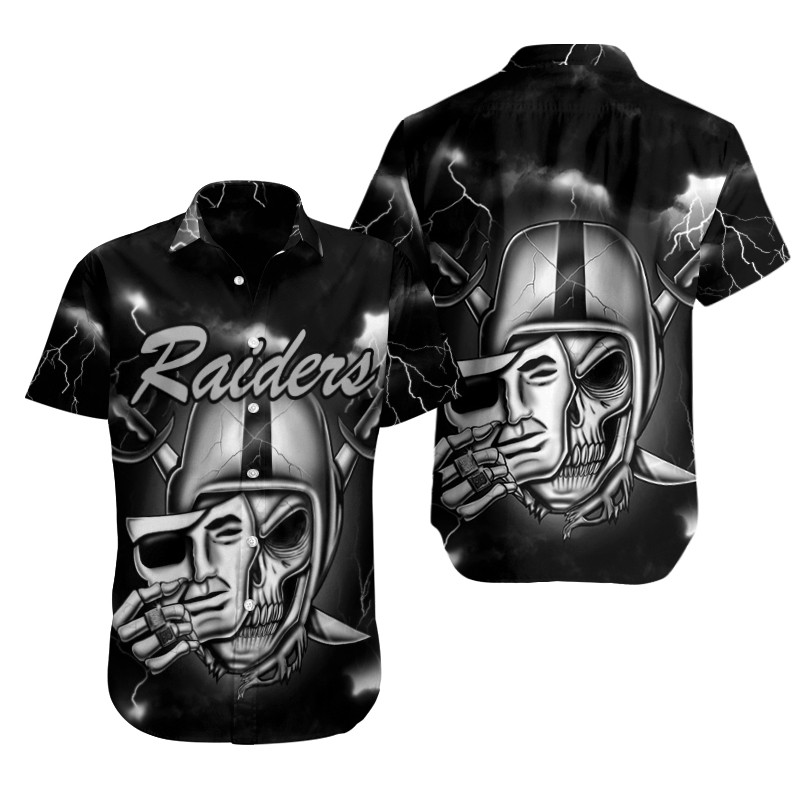 Sizing Chart for Las Vegas Raiders Button Shirt BB653