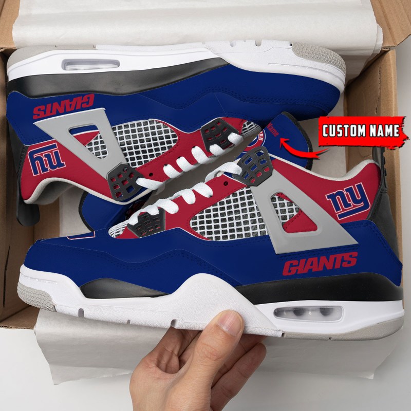 New York Giants Personalized AJ4 Sneaker