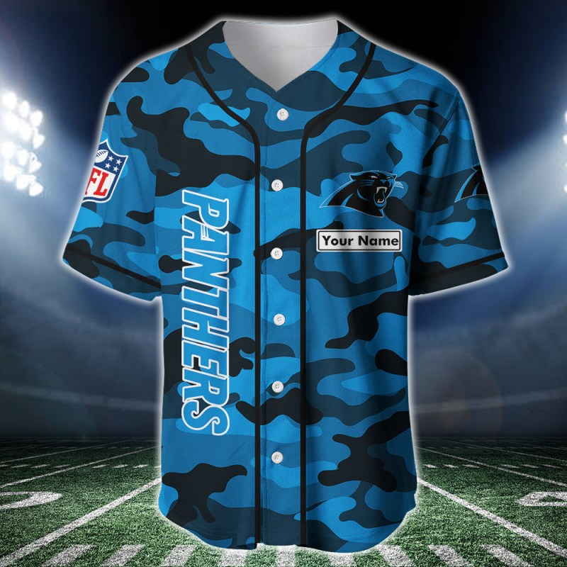 Carolina Panthers Personalized Baseball Jersey