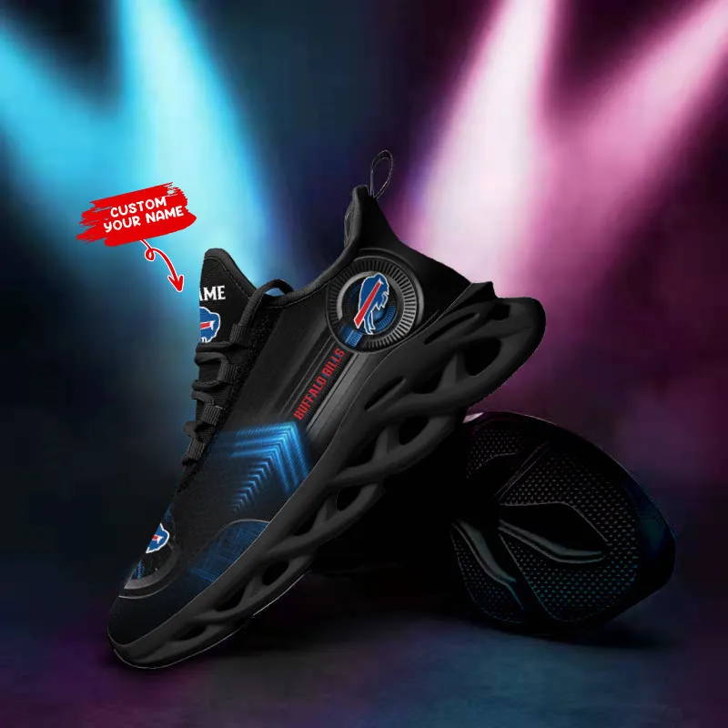 Buffalo Bills Personalized Yezy Running Sneakers Back View