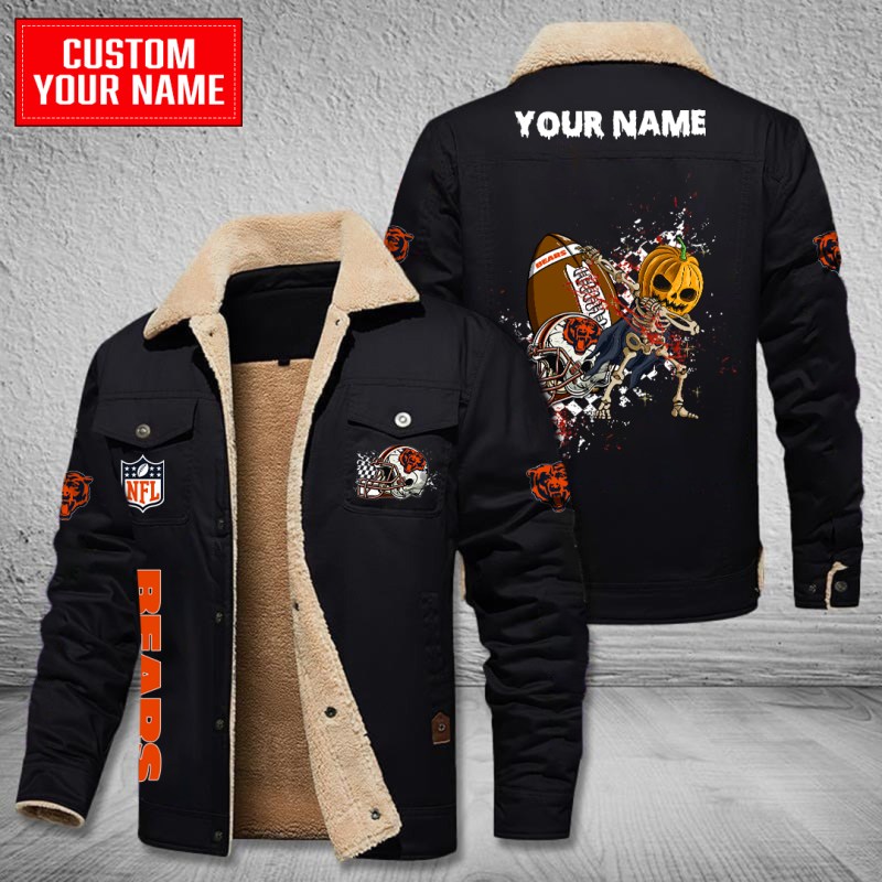 Chicago Bears Bomber Jacket Black