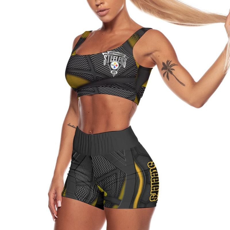 Pittsburgh Steelers Sport Bra and Trunks