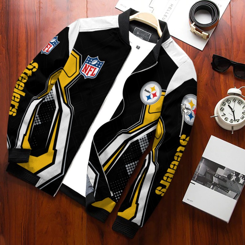Pittsburgh Steelers Bomber Jacket Front View