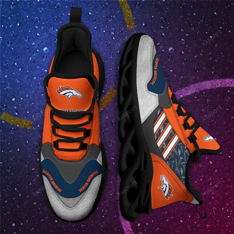 Denver Broncos Yezy Sneakers Back View